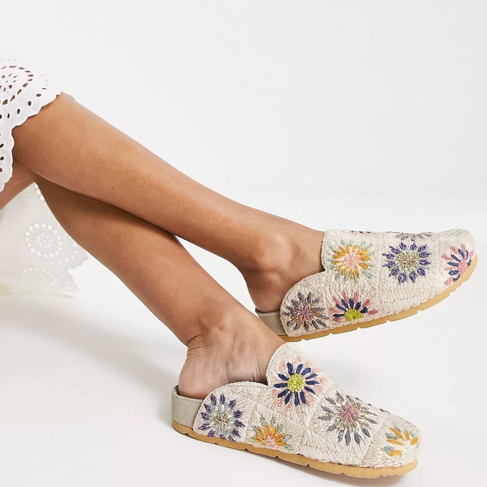 Free People Damon crochet mule in taupe